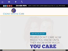 Tablet Screenshot of cignodentalcare.com